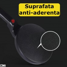 Plita Electrica SIKS Pentru Clatite Sau Wrap Tip Tigaie Pentru Gatire Rapida, Tigaie Cu Invelis Antiaderent Din Titan, Capac ... Plita Electrica SIKS Pentru Clatite Sau Wrap Tip Tigaie Pentru Gatire Rapida, Tigaie Cu Invelis Antiaderent Din Titan, Capac ...
