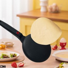 Plita Electrica SIKS Pentru Clatite Sau Wrap Tip Tigaie Pentru Gatire Rapida, Tigaie Cu Invelis Antiaderent Din Titan, Capac ...