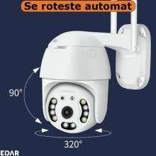 Camera De Supraveghere Pentru Exterior/Interior EDAR, Fara Fir, Wireless, Grad Protectie IP66, Comunicare Bidirectionala, Sto...