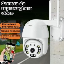 Camera De Supraveghere Pentru Exterior/Interior EDAR, Fara Fir, Wireless, Grad Protectie IP66, Comunicare Bidirectionala, Sto...