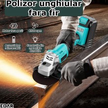 Polizor Unghiular Profesional EDAR, 48V, 8500 RPM, Cu 2 Acumulatori De 5000mAh, Indicator Nivel Baterie, Flex Portabil Cu Sta... Polizor Unghiular Profesional EDAR, 48V, 8500 RPM, Cu 2 Acumulatori De 5000mAh, Indicator Nivel Baterie, Flex Portabil Cu Sta...