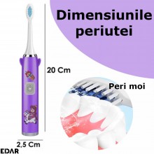 Periuta De Dinti Electrica EDAR, Pentru Copii, Model Unicorn, Alimentare Cu Baterii, Peri Moi, 1 Program, Buton Pornire/Oprir... Periuta De Dinti Electrica EDAR, Pentru Copii, Model Unicorn, Alimentare Cu Baterii, Peri Moi, 1 Program, Buton Pornire/Oprir...