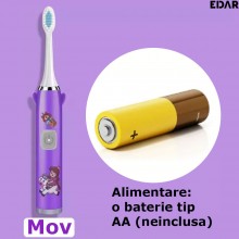 Periuta De Dinti Electrica EDAR, Pentru Copii, Model Unicorn, Alimentare Cu Baterii, Peri Moi, 1 Program, Buton Pornire/Oprir... Periuta De Dinti Electrica EDAR, Pentru Copii, Model Unicorn, Alimentare Cu Baterii, Peri Moi, 1 Program, Buton Pornire/Oprir...