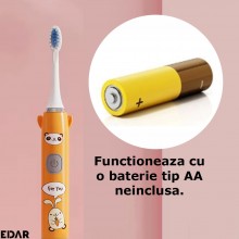 Periuta De Dinti Electrica EDAR, Pentru Copii, Model Panda + Iepuras, Alimentare Cu Baterii, Peri Moi, 1 Program, Buton Porni... Periuta De Dinti Electrica EDAR, Pentru Copii, Model Panda + Iepuras, Alimentare Cu Baterii, Peri Moi, 1 Program, Buton Porni...