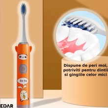 Periuta De Dinti Electrica EDAR, Pentru Copii, Model Panda + Iepuras, Alimentare Cu Baterii, Peri Moi, 1 Program, Buton Porni... Periuta De Dinti Electrica EDAR, Pentru Copii, Model Panda + Iepuras, Alimentare Cu Baterii, Peri Moi, 1 Program, Buton Porni...