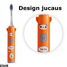 Periuta De Dinti Electrica EDAR, Pentru Copii, Model Panda + Iepuras, Alimentare Cu Baterii, Peri Moi, 1 Program, Buton Porni...