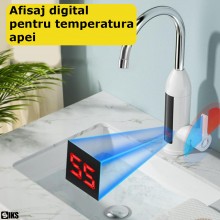 Robinet Electric Instant SIKS Cu Incalzire Instantanee a Apei, Afisaj LCD al Temperaturii, RY042, Cu Montare Chiuveta, Design...