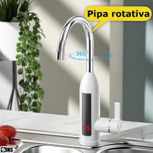 Robinet Electric Instant SIKS Cu Incalzire Instantanee a Apei, Afisaj LCD al Temperaturii, RY042, Cu Montare Chiuveta, Design...