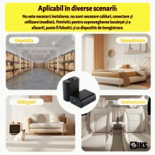 Mini Camera Spion SIKS Tip Dispozitiv Pentru Supraveghere Cu Video, WIFI, 1080P HD, Transmitere Live, Night-Vision, Detectare... Mini Camera Spion SIKS Tip Dispozitiv Pentru Supraveghere Cu Video, WIFI, 1080P HD, Transmitere Live, Night-Vision, Detectare...