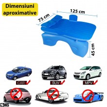 Saltea Auto Gonflabila SIKS Pentru Bancheta, 2 Perne Incluse Si Pompa, Albastru Saltea Auto Gonflabila SIKS Pentru Bancheta, 2 Perne Incluse Si Pompa, Albastru