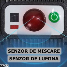 Lampa Solara EDAR Pentru Exterior, Iluminat Stradal Sau Gradina, Model W7100B-6, 544 Led COB, Lumina Neutra, Senzori De Misca...