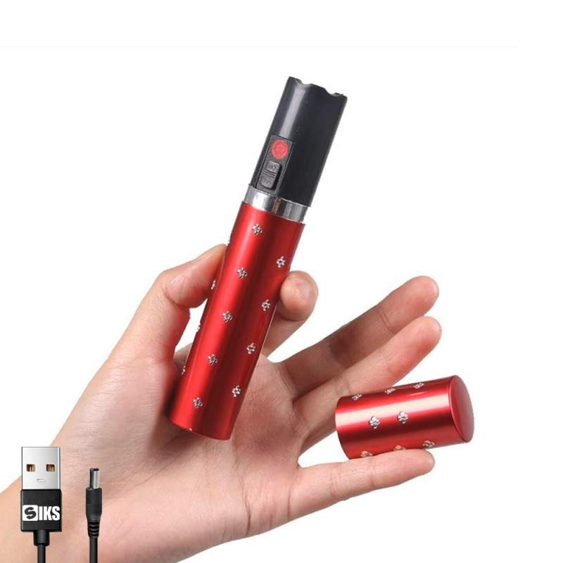 Dispozitiv Cu Electrosoc SIKS Profesional Pentru Autoaparare Tip Ruj, De Buzunar, Anti Caini, Animale Sau Pasari, Cu Lanterna... Dispozitiv Cu Electrosoc SIKS Profesional Pentru Autoaparare Tip Ruj, De Buzunar, Anti Caini, Animale Sau Pasari, Cu Lanterna...