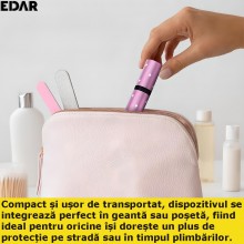 Dispozitiv Electrosoc EDAR, Pentru Autoaparare, De Buzunar, Tip Ruj, Anti Animale, Lanterna Inclusa, 5000K Volti, Reincarcabi...