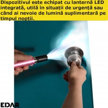 Dispozitiv Electrosoc EDAR, Pentru Autoaparare, De Buzunar, Tip Ruj, Anti Animale, Lanterna Inclusa, 5000K Volti, Reincarcabi...