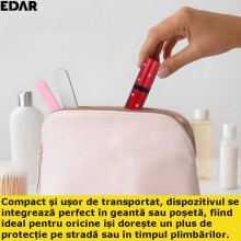 Dispozitiv Electrosoc EDAR, Pentru Autoaparare, De Buzunar, Tip Ruj, Anti Animale, Lanterna Inclusa, 5000K Volti, Reincarcabi...