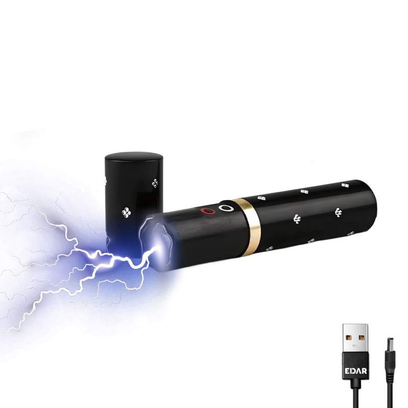 Dispozitiv Electrosoc EDAR, Pentru Autoaparare, De Buzunar, Tip Ruj, Anti Animale, Lanterna Inclusa, 5000K Volti, Reincarcabi... Dispozitiv Electrosoc EDAR, Pentru Autoaparare, De Buzunar, Tip Ruj, Anti Animale, Lanterna Inclusa, 5000K Volti, Reincarcabi...