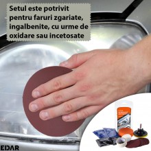 Kit Polish Faruri Profesional EDAR, Intretinere Auto, Include Adaptor Bormasina, Pasta Lustruire, Discuri Abrazive, Burete, U... Kit Polish Faruri Profesional EDAR, Intretinere Auto, Include Adaptor Bormasina, Pasta Lustruire, Discuri Abrazive, Burete, U...