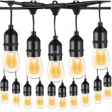 Ghirlanda Luminoasa Decorativa SIKS Cu Becuri De Interior/Exterior/Gradina, cu Alimentare la Priza, Pendule LED, 15 Metri, Lu...