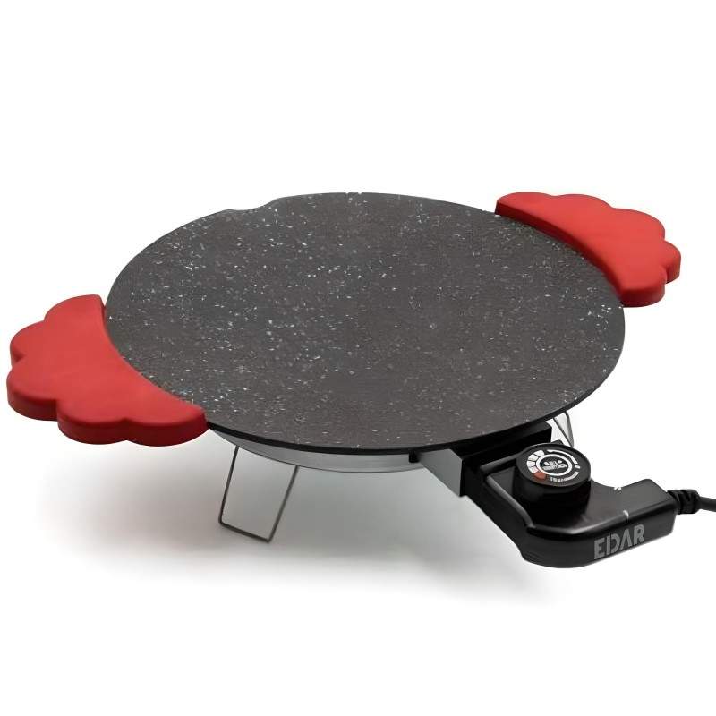 Plita Japoneza Rotunda EDAR Electrica Cu Manere Detasabile Si Alimentare La Priza, Antiaderenta, Gatire Fara Ulei, Metalica, ... Plita Japoneza Rotunda EDAR Electrica Cu Manere Detasabile Si Alimentare La Priza, Antiaderenta, Gatire Fara Ulei, Metalica, ...