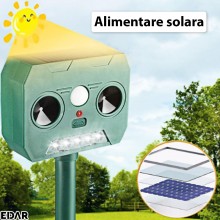 Dispozitiv Cu Ultrasunete Si Incarcare Solara Anti Daunatori EDAR, Panou Solar, Leduri, Senzor De Miscare, Rezistent La Apa S... Dispozitiv Cu Ultrasunete Si Incarcare Solara Anti Daunatori EDAR, Panou Solar, Leduri, Senzor De Miscare, Rezistent La Apa S...
