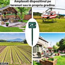 Dispozitiv Cu Ultrasunete Si Incarcare Solara Anti Daunatori EDAR, Panou Solar, Leduri, Senzor De Miscare, Rezistent La Apa S... Dispozitiv Cu Ultrasunete Si Incarcare Solara Anti Daunatori EDAR, Panou Solar, Leduri, Senzor De Miscare, Rezistent La Apa S...