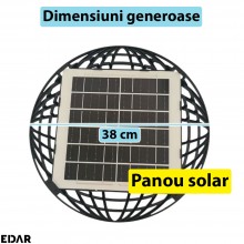 Lampa Solara Stradala Led EDAR Cu Montare Pe Stalp, Pentru Exterior, Alimentare Solara, Control Telecomanda, Senzori De Lumin...