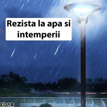 Lampa Solara Stradala Led EDAR Cu Montare Pe Stalp, Pentru Exterior, Alimentare Solara, Control Telecomanda, Senzori De Lumin...