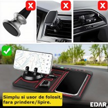 Suport Telefon Auto EDAR, Model Covoras, Pad Masina, Numar Telefon Afisat, Fixare Pe Bord, Multifunctional, Rotatie 360 Grade... Suport Telefon Auto EDAR, Model Covoras, Pad Masina, Numar Telefon Afisat, Fixare Pe Bord, Multifunctional, Rotatie 360 Grade...