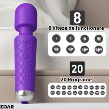 Vibrator EDAR, Stimulator Clitoridian Cu Cap Flexibil, Silicon Delicat, 8 Viteze, 20 De Programe, Incarcare USB, Impermeabil,...