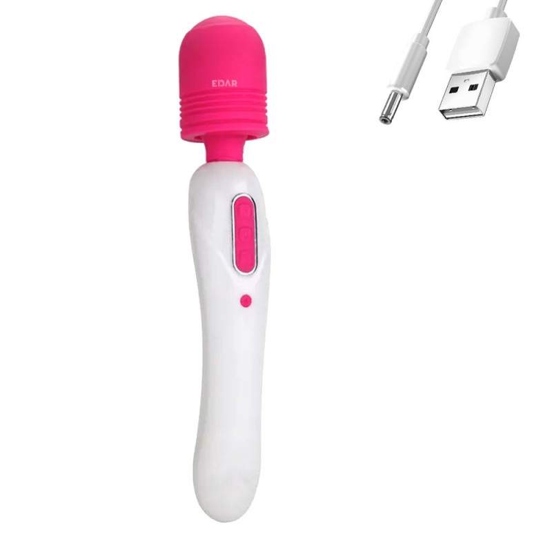 Vibrator EDAR, Stimulator Clitoridian Cu Cap Flexibil, Silicon Delicat, 10 Moduri De Vibratie, Incarcare USB, Impermeabil, 23...