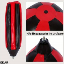 Set Sac De Box + Manusi EDAR, Pentru Copii, Piele Sintetica, Inaltime Ajustabila, Pompa Si Picior Metalic, Rosu/Negru Set Sac De Box + Manusi EDAR, Pentru Copii, Piele Sintetica, Inaltime Ajustabila, Pompa Si Picior Metalic, Rosu/Negru