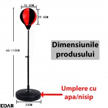 Set Sac De Box + Manusi EDAR, Pentru Copii, Piele Sintetica, Inaltime Ajustabila, Pompa Si Picior Metalic, Rosu/Negru Set Sac De Box + Manusi EDAR, Pentru Copii, Piele Sintetica, Inaltime Ajustabila, Pompa Si Picior Metalic, Rosu/Negru