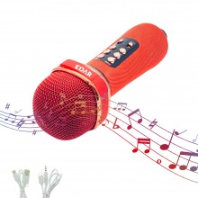 Microfon Wireless EDAR Karaoke, Stereo, 4 Efecte De Voce, Acumulator, Boxa Integrata, Radio Inclus, Multifunctional, TF Card,...