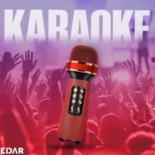 Microfon Wireless EDAR Karaoke, Stereo, 4 Efecte De Voce, Acumulator, Boxa Integrata, Radio Inclus, Multifunctional, TF Card,...