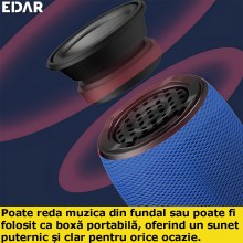 Microfon Wireless EDAR Karaoke, Stereo, 4 Efecte De Voce, Acumulator, Boxa Integrata, Radio Inclus, Multifunctional, TF Card,...