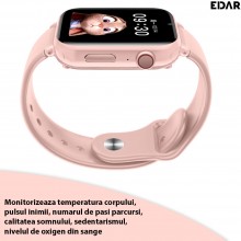 Ceas Inteligent EDAR, Smartwatch Compatibil Android Si IOS, Display Tactil, Monitorizare Activitate Fizica, Somn, Puls, Funct... Ceas Inteligent EDAR, Smartwatch Compatibil Android Si IOS, Display Tactil, Monitorizare Activitate Fizica, Somn, Puls, Funct...