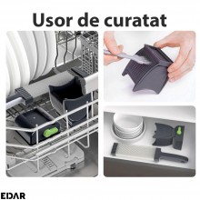 Feliator Manual Pentru Carne EDAR, Lame Inox, Fixare Cu Ventuza, Grosime Taiere Ajustabila 2-4 mm, Usor De Folosit Si Curatat...
