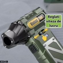 Suflanta Aer EDAR, Portabila, 4 Viteze, Fara Fir, Acumulator Reincarcabil, Cutter Si Ciocan Siguranta, Design Ergonomic, Inde...