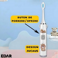 Periuta De Dinti Electrica EDAR, Pentru Copii, Model Unicorn, Alimentare Cu Baterii, Peri Moi, 1 Program, Buton Pornire/Oprir... Periuta De Dinti Electrica EDAR, Pentru Copii, Model Unicorn, Alimentare Cu Baterii, Peri Moi, 1 Program, Buton Pornire/Oprir...