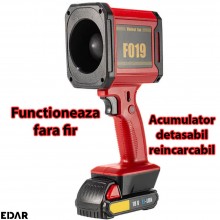 Suflanta Aer Portabila EDAR, Fara Fir, Cu Acumulator Reincarcabil, Turbo, Viteza Reglabila, Indepartare Frunze Sau Zapada, Pr...