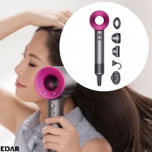 Uscator De Par Ionic EDAR, 3 Viteze Si 4 Trepte De Temperatura, Uscare Rapida, Accesorii Incluse, DIfuzor, Maner Ergonomic, R...