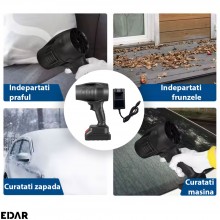 Suflanta De Aer EDAR, Putere Mare De Suflare, Acumulator Reincarcabil, Indeparteaza Praful, Zapada, Frunzele, Curatare Auto, ...