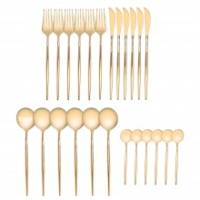 Set EDAR Tacamuri 24 Bucati, Pentru 6 Persoane, Culoare Auriu