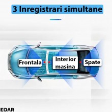 Camera Video Auto De Bord EDAR, Dubla, Tip Oglinda, Full HD 1080P, Fata-Spate, Camera Marsarier Inclusa, Full Display, Touch ... Camera Video Auto De Bord EDAR, Dubla, Tip Oglinda, Full HD 1080P, Fata-Spate, Camera Marsarier Inclusa, Full Display, Touch ...