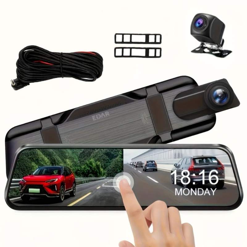 Camera Video Auto De Bord EDAR, Dubla, Tip Oglinda, Full HD 1080P, Fata-Spate, Camera Marsarier Inclusa, Full Display, Touch ... Camera Video Auto De Bord EDAR, Dubla, Tip Oglinda, Full HD 1080P, Fata-Spate, Camera Marsarier Inclusa, Full Display, Touch ...