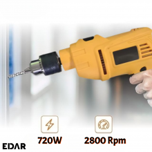 Set Scule EDAR Masina De Gaurit Cu Impact 780W Cu 2 Trepte De Viteza Si Polizor Unghiular, Mandrina 1.5–13 mm, 10.000 Rpm, Ne...