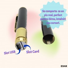 Pix Spion EDAR Cu Camera 1080p Full HD Si Microfon, Inregistrare Audio-Video Si Foto, Compatibil Card MicroSD 32GB Si Cablu U... Pix Spion EDAR Cu Camera 1080p Full HD Si Microfon, Inregistrare Audio-Video Si Foto, Compatibil Card MicroSD 32GB Si Cablu U...