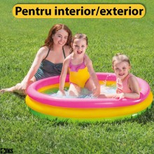 Piscina Gonflabila Rotunda SIKS Pentru Copii De Exterior / Interior, Cu Baza Podea Moale Gonflabila, Dimensiuni 60 x 22 cm, 3... Piscina Gonflabila Rotunda SIKS Pentru Copii De Exterior / Interior, Cu Baza Podea Moale Gonflabila, Dimensiuni 60 x 22 cm, 3...