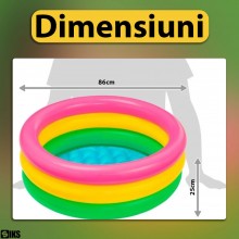 Piscina Gonflabila Rotunda SIKS Pentru Copii De Exterior / Interior, Cu Baza Podea Moale Gonflabila, Dimensiuni 86 x 25 cm, 3... Piscina Gonflabila Rotunda SIKS Pentru Copii De Exterior / Interior, Cu Baza Podea Moale Gonflabila, Dimensiuni 86 x 25 cm, 3...