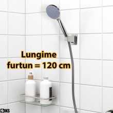Set Para De Dus SIKS Cu Suport De Prindere In Perete, Furtun Inox, Lungime 120 cm, Accesorii De Montaj Incluse, Argintiu Set Para De Dus SIKS Cu Suport De Prindere In Perete, Furtun Inox, Lungime 120 cm, Accesorii De Montaj Incluse, Argintiu